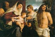 Sebastiano del Piombo, La Sainte Famille avec sainte Catherine